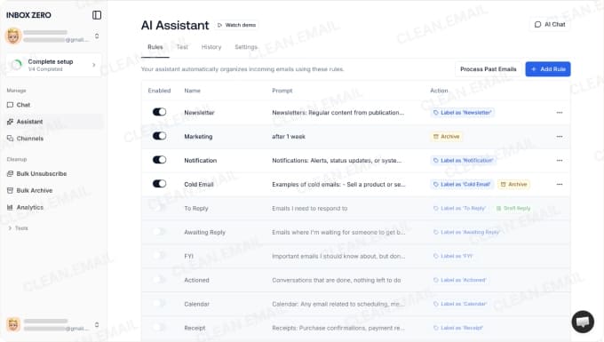 AI email assistant for sorting, labeling, drafting, blocking, and unsubscribing
