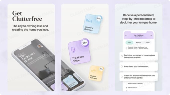 Clutterfree is a sleek task management app designed to reduce digital clutter