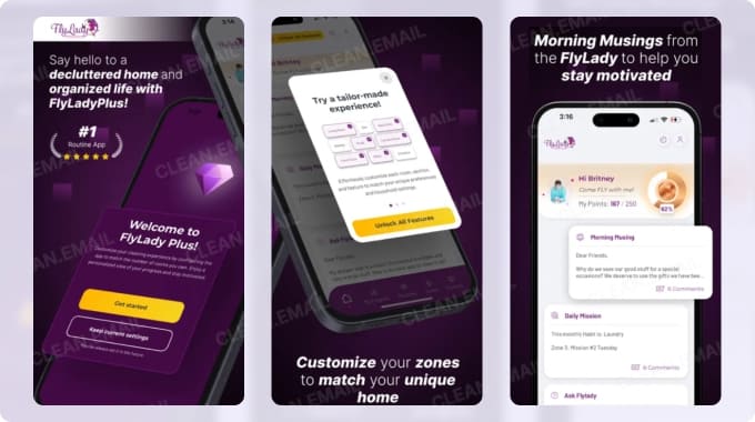 FlyLadyPlus app for decluttering and organizing tasks