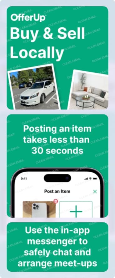 OfferUp lets you quickly list, browse, and sell decluttered items with an easy interface