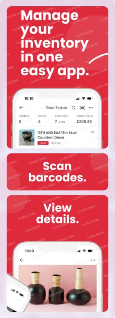 Sortly is a visual app for easy personal or business inventory management
