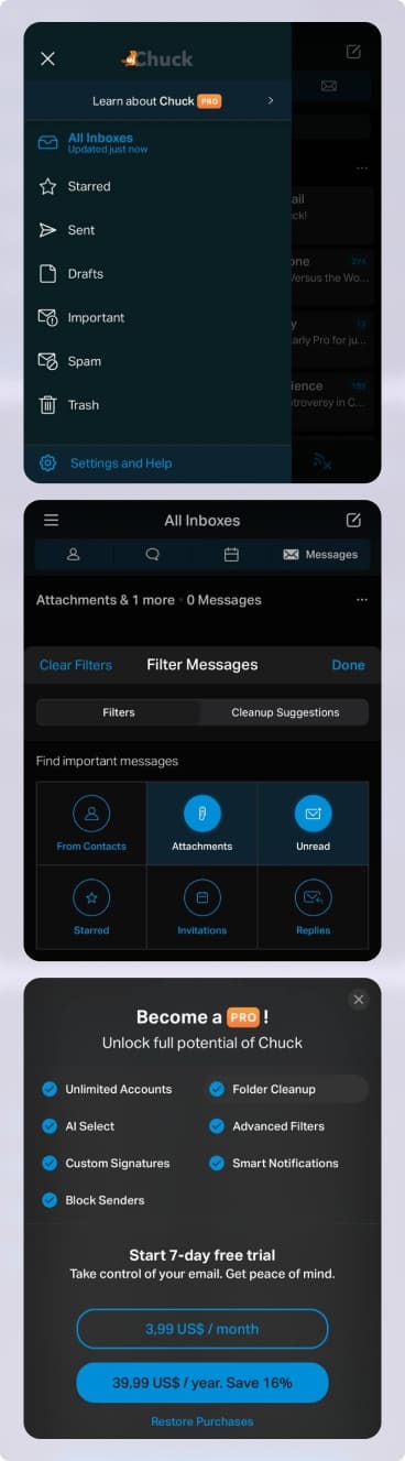 Chuck app combining multiple email inboxes in one place