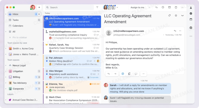 Missive combines shared inboxes, chat, and task management for teams