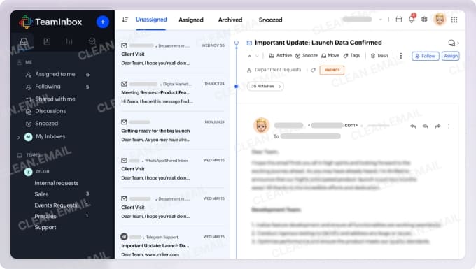 TeamInbox offers a multichannel shared inbox with delegation, tagging, and automation