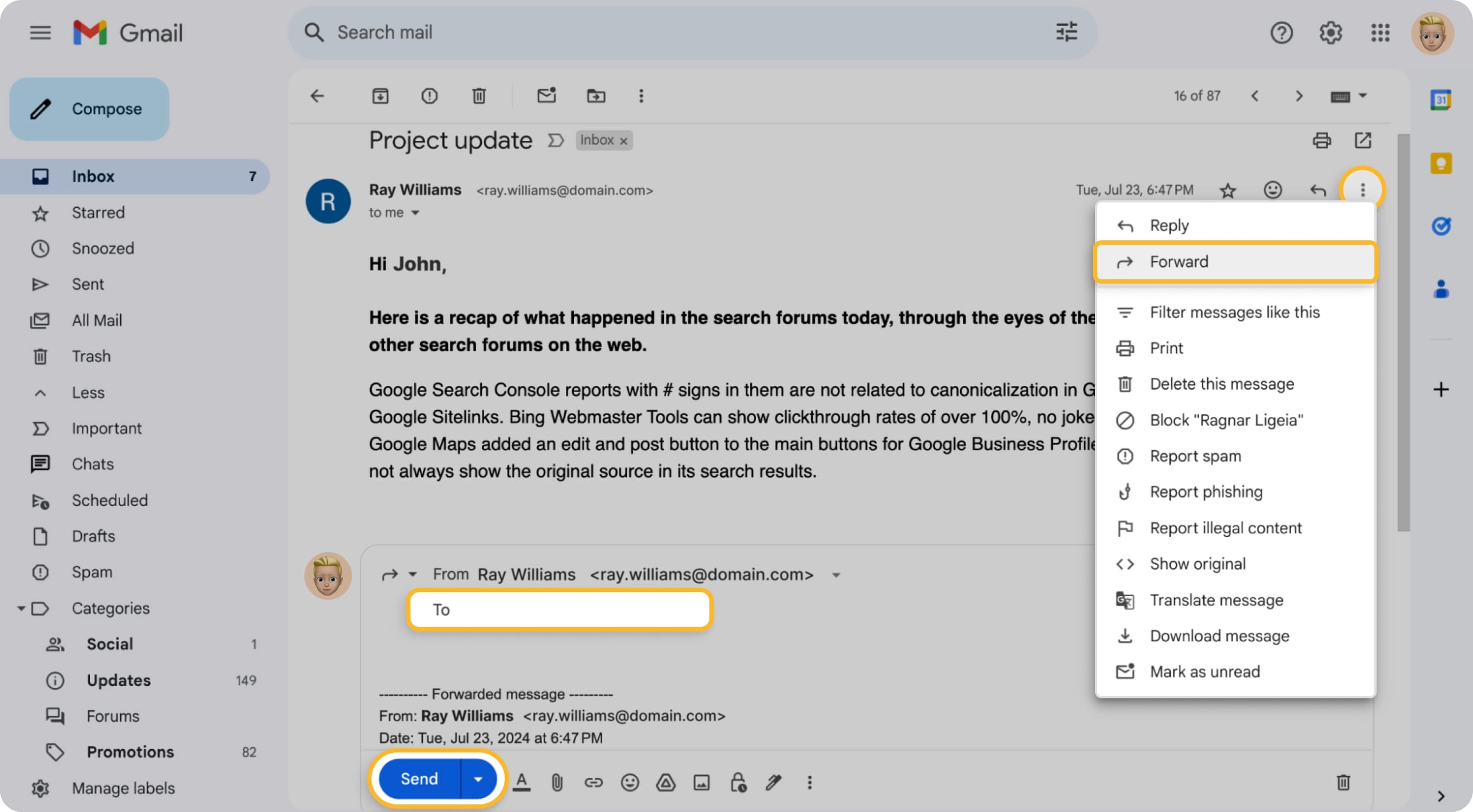 further to my email
