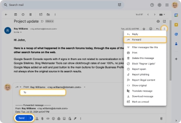 Forward a Message in Gmail