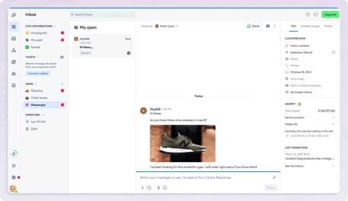 Tidio is a modern customer service platform