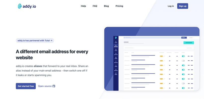 addy.io email alias and forwarding service with encryption