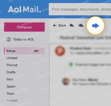 How to forward an email in AOL