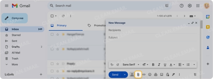 How to email a folder of documents in Gmail?