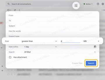 How to clear up space on email automatically?