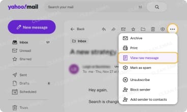 How to attach in Yahoo Web