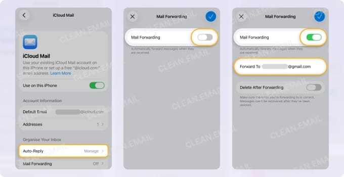 How to set up automatic forwarding on iPhone