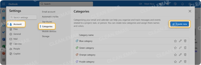 Organize with Stars and Categories