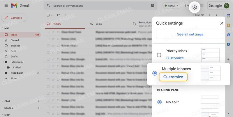 Keep work and personal emails separate