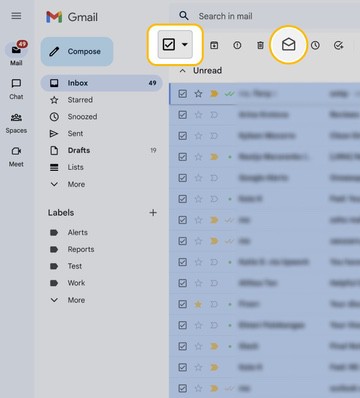 How to mark all emails as read in Gmail