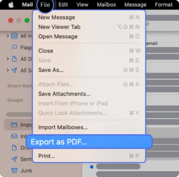 Open File menu and choose Export as PDF