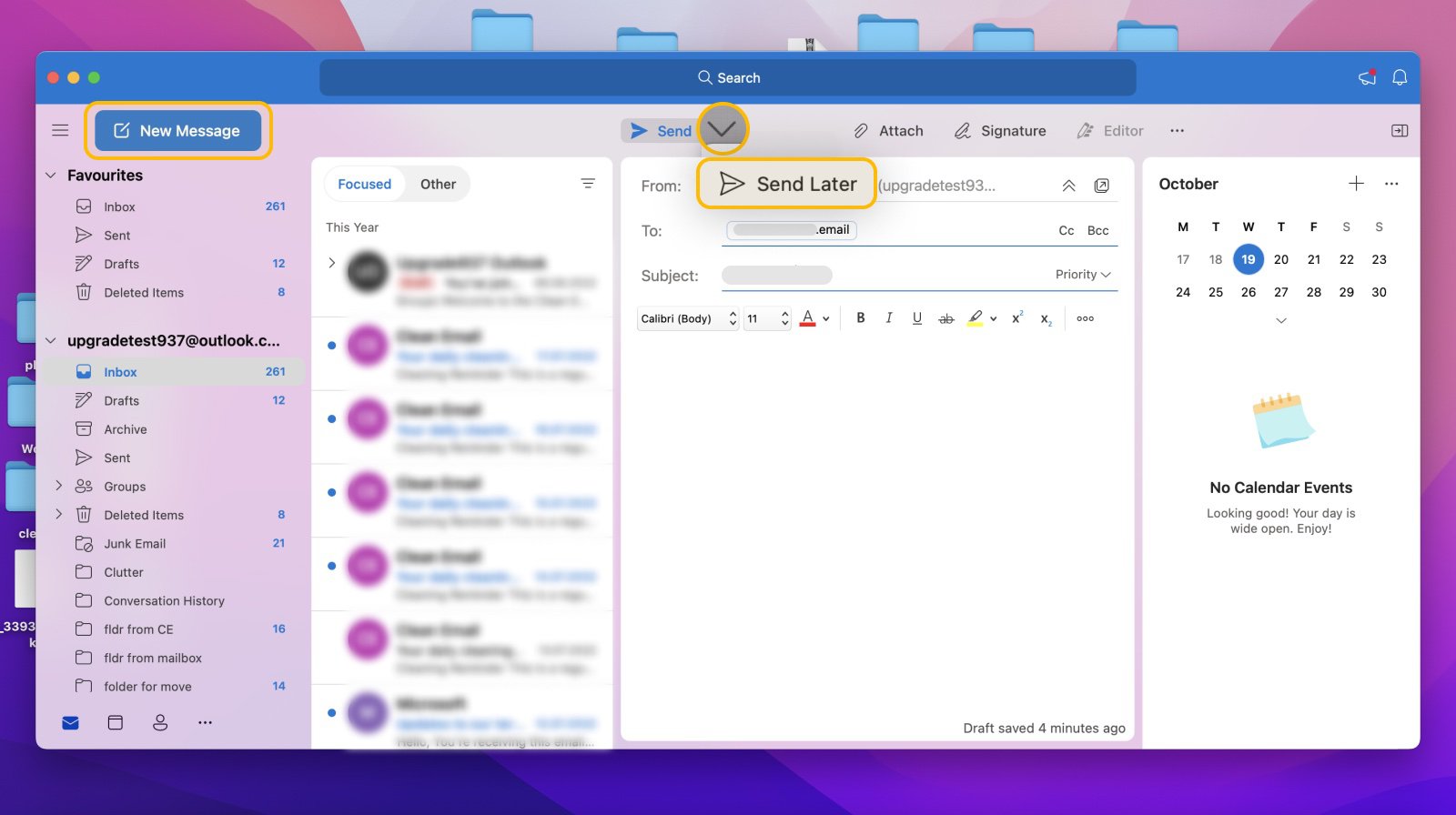 How To Schedule an Email in Outlook Clean Email