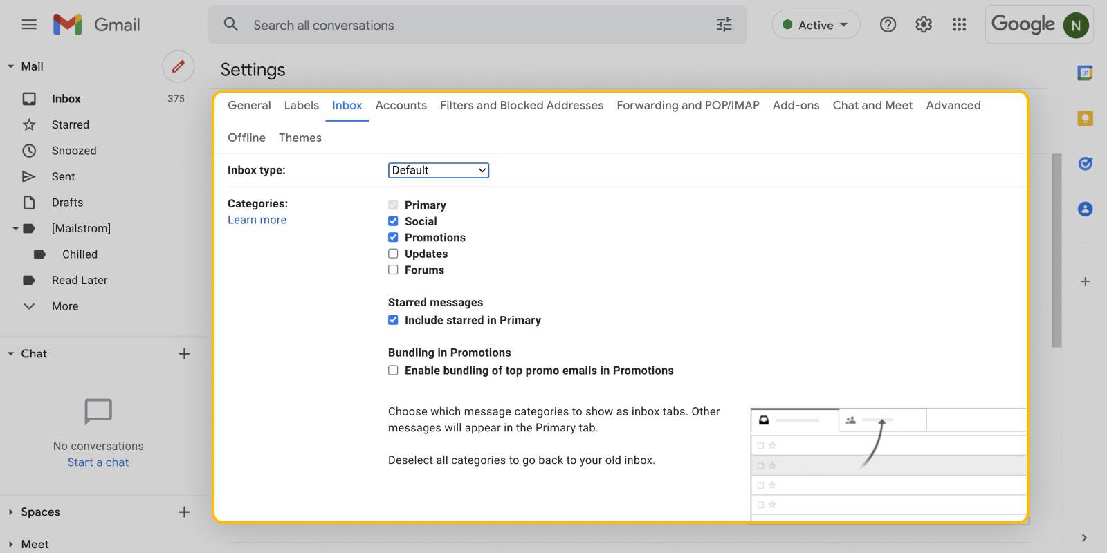 how to separate email threads in gmail