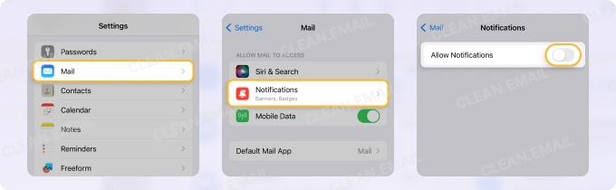 How to stop email alerts on iPhone