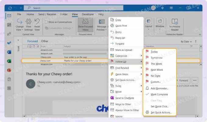 Perform email triage
