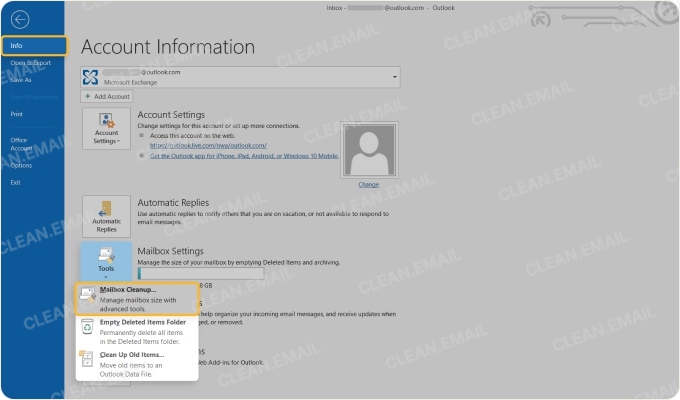 Fix full storage in Outlook on the desktop