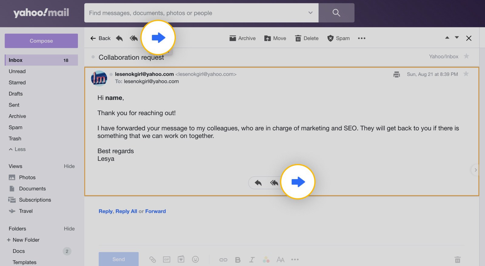 how to remove email forwarding from yahoo mail