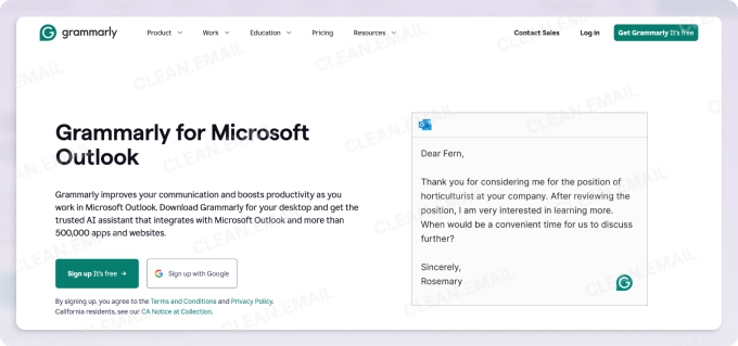 Grammarly the best AI tool for Outlook