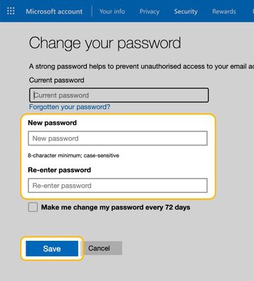 changed my email password now outlook not working