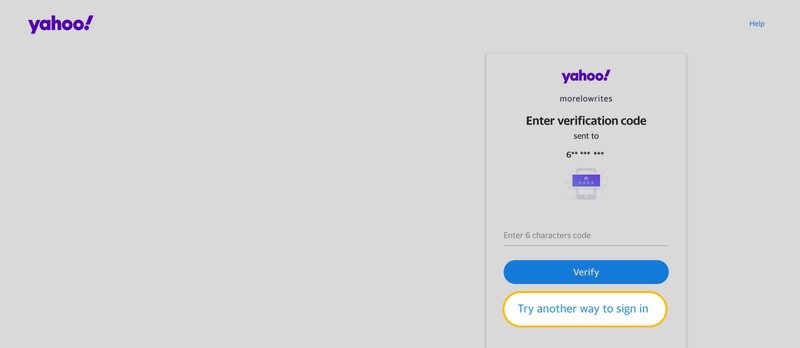 Try another way to sign in
