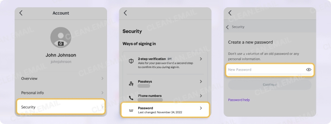 Create a new Yahoo Mail password in the iPhone app