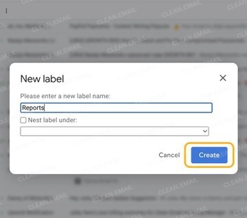 Create a new label in Gmail