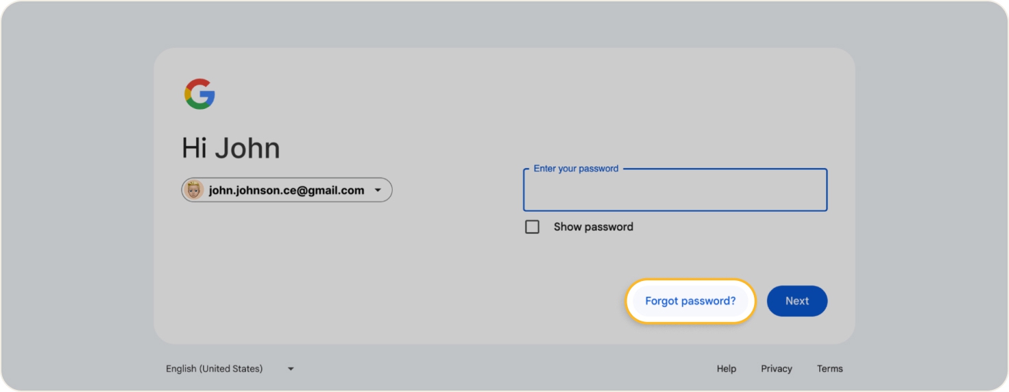 how to find out old email password