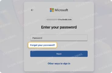 Select ‘Forgot your password?’ on the sign-in screen