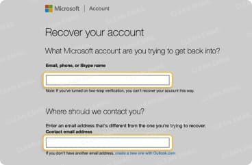 How to fill out the Microsoft account recovery form