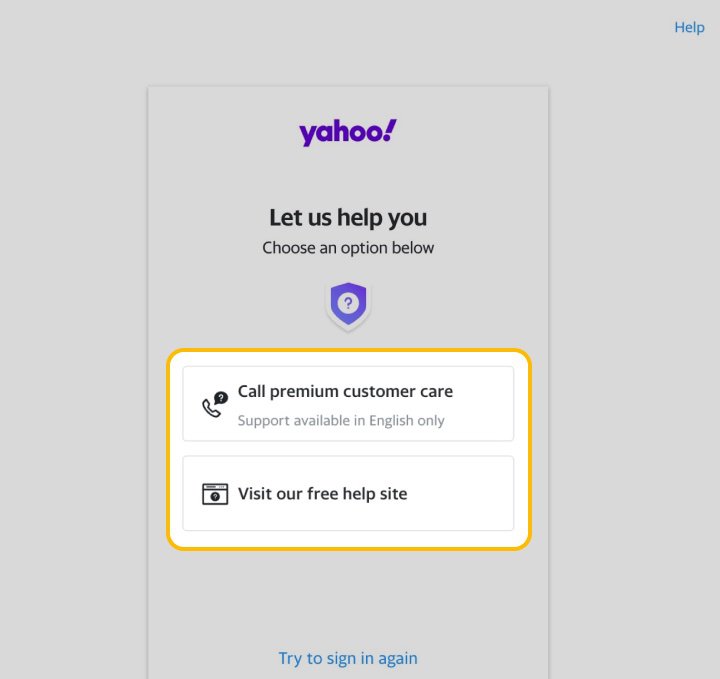 reset yahoo email password on iphone