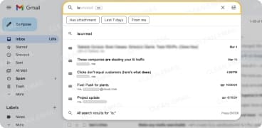 Search emails in Gmail using the search box and operators