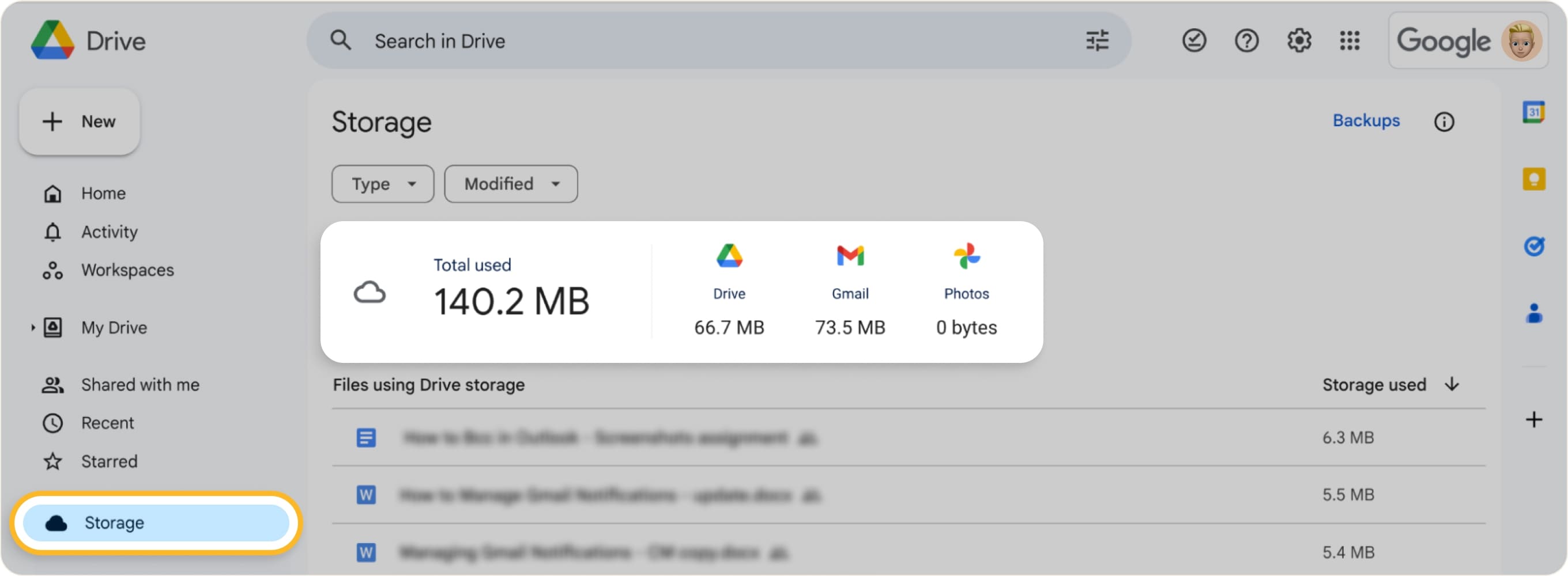 Check your gmail storage before you reach your limit