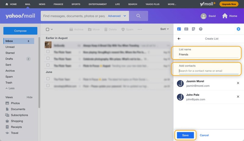 How To Create Contact List In Yahoo Mail