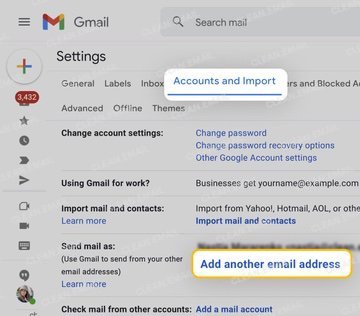 Go to Accounts and Import, then add another email address
