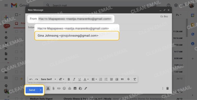 Choose whether replies go to the alias or main Gmail