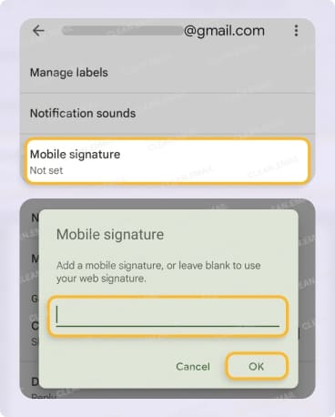 How to customize Gmail signatures on Android