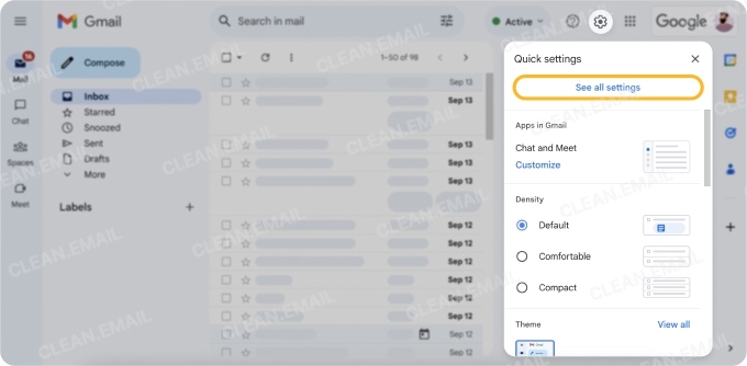 Customize Gmail layouts and tabs on desktop