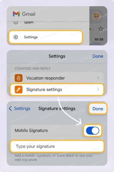How to customize Gmail signatures on iPhone