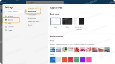 Personalize Outlook in the web app
