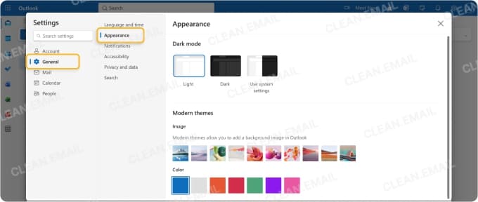 Personalize Outlook in the web app