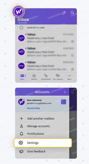 How to change the inbox theme on Yahoo mobile