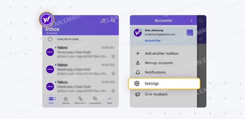 How to change the inbox theme on Yahoo mobile
