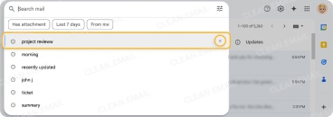 How to Delete Recent Mail Searches in Gmail on the web