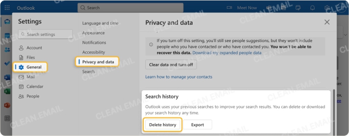How to Delete Email Search History in Outlook